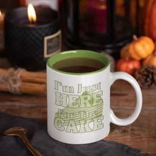 Taza Bicolor Sólo estoy aquí para la tarta, la tarta matcha