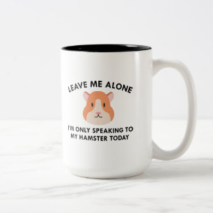 Taza Bicolor Sólo Hablar Con Mi Hámster