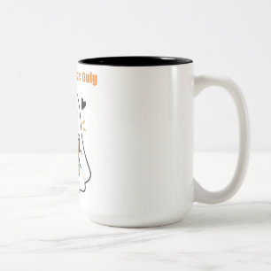 Taza Bicolor Sólo jugos espeluznantes, adorable fantasma bebien
