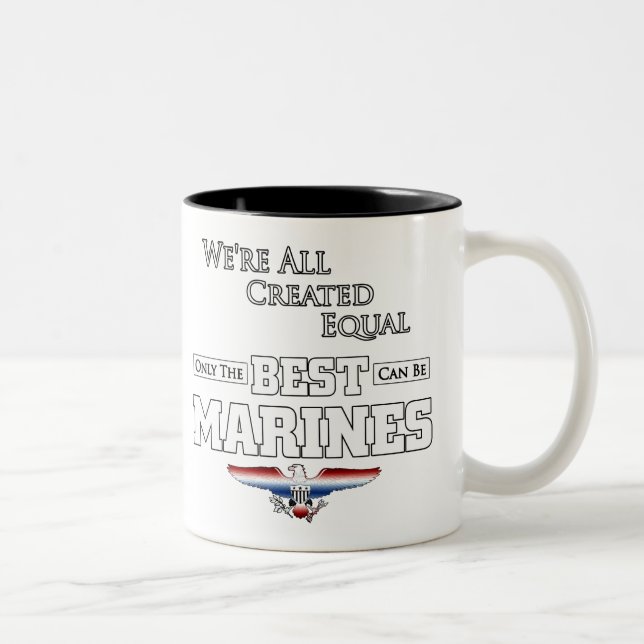 Taza Bicolor Sólo Los Mejores Son Los Marines (Derecha)