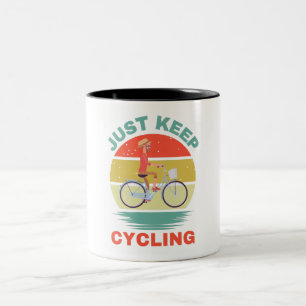 TAZA BICOLOR SÓLO MANTENER EL CICLISMO