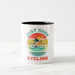 TAZA BICOLOR SÓLO MANTENER EL CICLISMO