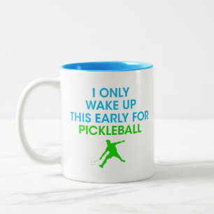 Taza Bicolor Solo me despierto temprano para jugar al baloncest