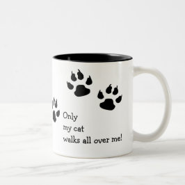 Taza Bicolor Solo mi peluca de gato