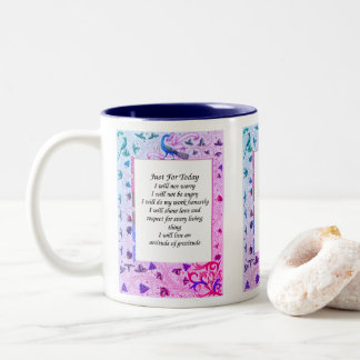 Taza Bicolor Sólo para los colores de pavo real Inspiradores