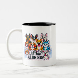 TAZA BICOLOR SOLO QUIERO QUE TODOS LOS PERROS AMEN