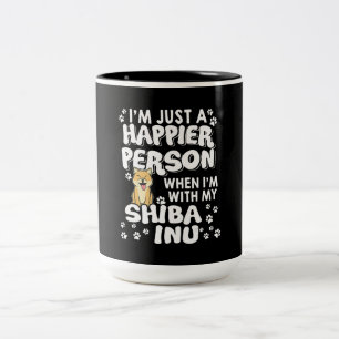 Taza Bicolor Solo soy una persona feliz cuando estoy con mi shi