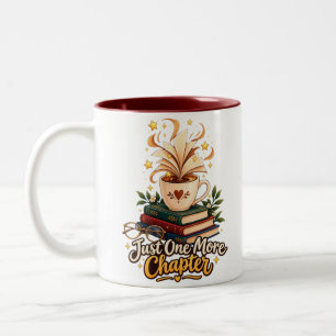 Taza Bicolor Sólo un capítulo más Café acogedor y libros 