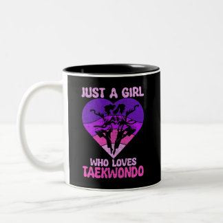 Taza Bicolor Solo un Chica que ama el atardecer retro del coraz