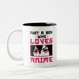 Taza Bicolor Solo un chico que ama a Anime Weeb Otaku