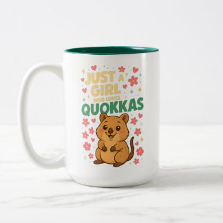 Taza Bicolor Solo una chica que ama a los quokkas lindo quokka