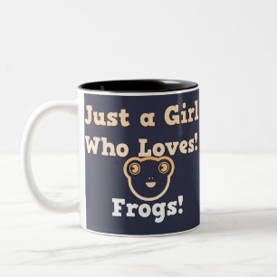 Taza Bicolor Solo una chica que ama las ranas regalo para mujer
