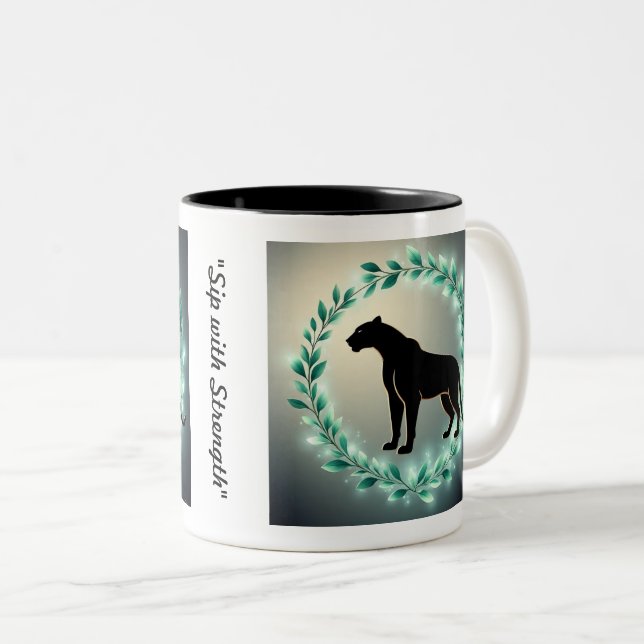 Taza Bicolor "Sombra de la Jungla Esmeralda" (Anverso derecho)