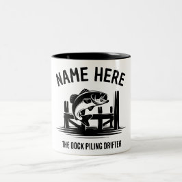 Taza Bicolor Sombra de Muelle de Nombre Personalizado Bajo