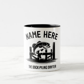 Taza Bicolor Sombra de Muelle de Nombre Personalizado Bajo