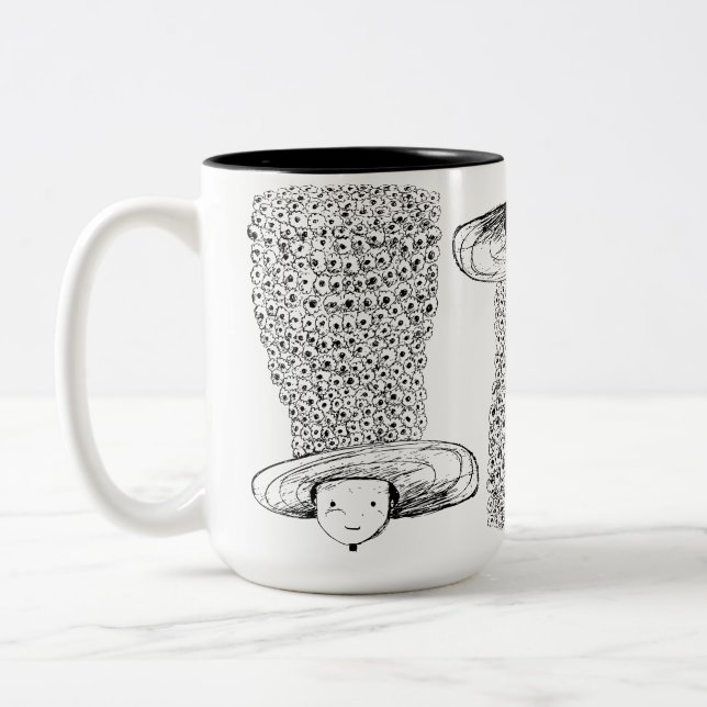 Taza Bicolor Sombrero de Flor (Izquierda)