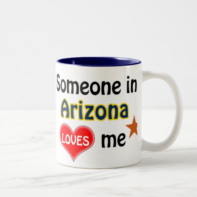 Taza Bicolor Someone in Arizona loves me (Derecha)