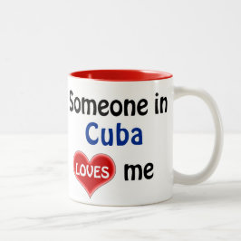 Taza Bicolor Someone in Cuba loves me