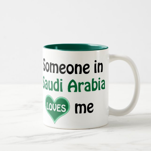 Taza Bicolor Someone in Saudi Arabia loves me (Derecha)