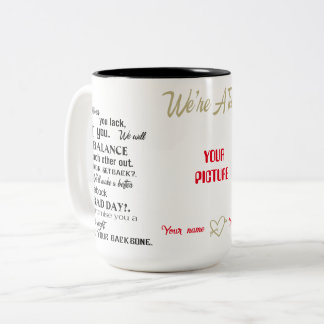 Taza Bicolor Somos un equipo, Boda Aniversario Regalo, Boda