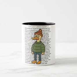 Taza Bicolor Sonidos de pato en diferentes idiomas 