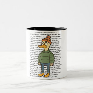 Taza Bicolor Sonidos de pato en diferentes idiomas
