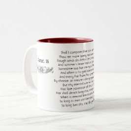 Taza Bicolor Sonnet Shakespeare 18 | Café de dos tonos