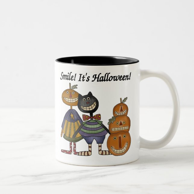 Taza Bicolor Sonríe es Halloween (Derecha)