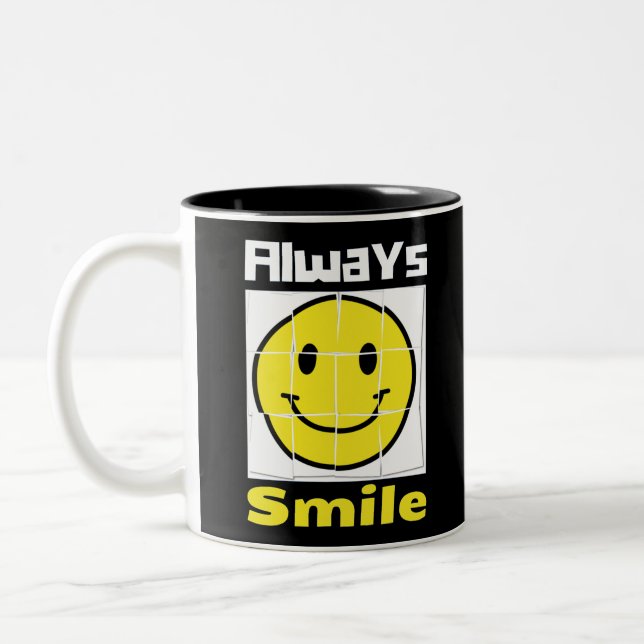 Taza Bicolor sonrisa de emoji (Izquierda)