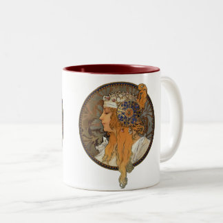 Taza Bicolor Sophia por Alphonse Mucha
