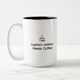 Taza Bicolor Sophia’s Mom | Custom Name Parent Gift