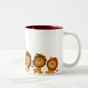 Taza Bicolor "¡Sorpresa!" Cute Personalizado Lions Mug