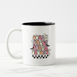 Taza Bicolor Sorta Sweet Sorta Spooky-Halloween-Retro Groovy