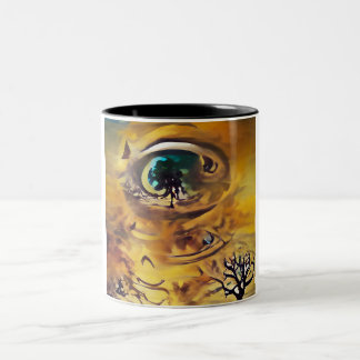 Taza Bicolor Soul de árbol abstracto