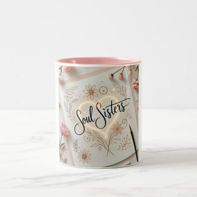 Taza Bicolor Soul Sisters Elegant Calligraphy (Centro)