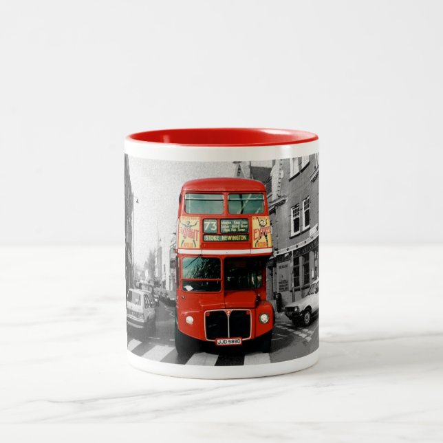 Taza Bicolor Souvenir Mug de Londres Inglaterra (Centro)