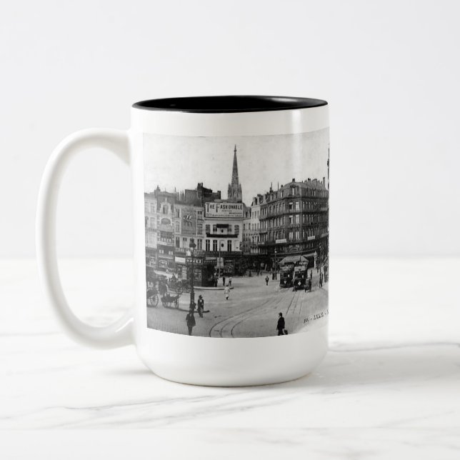 Taza Bicolor Souvenir Mug - Lille, Francia (Izquierda)