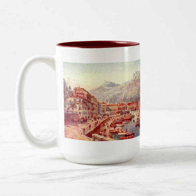 Taza Bicolor Souvenir Mug - Niza, Francia (Izquierda)