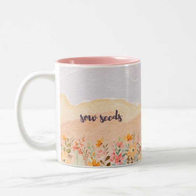 Taza Bicolor Sow Seed Flower Mug (Izquierda)