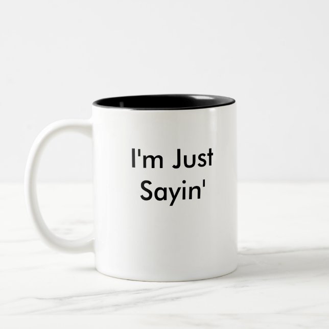 Taza Bicolor Soy apenas Sayin - derecho (Izquierda)