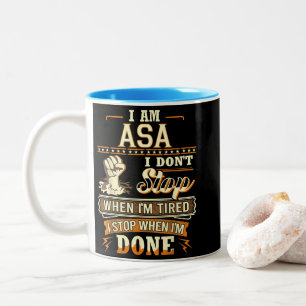 Taza Bicolor Soy Asa. No me detengo cuando estoy cansado