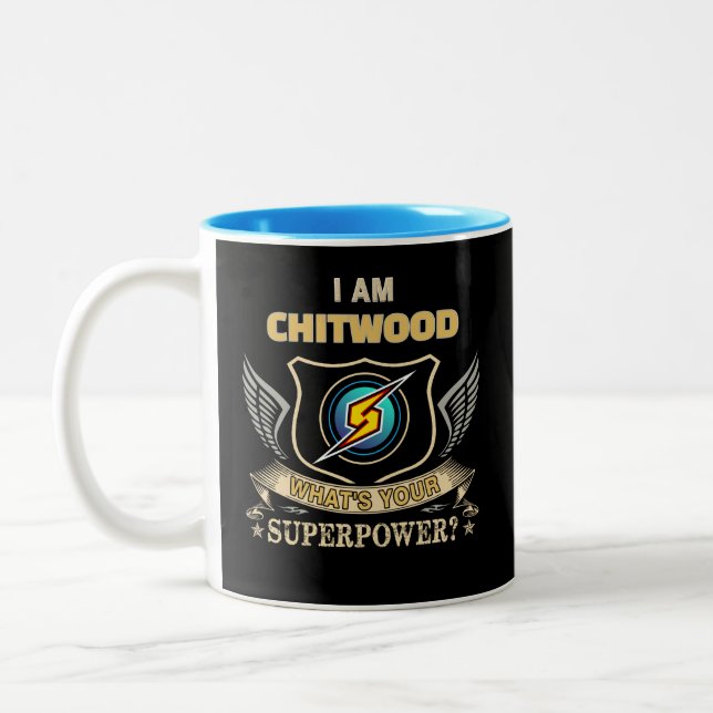 Taza Bicolor Soy CHITWOOD ¿Cuál es tu superpoder (Izquierda)