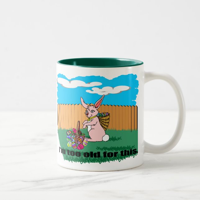 Taza Bicolor Soy demasiado viejo para pascua (Derecha)