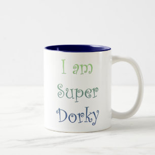 Taza Bicolor Soy Dorky estupendo