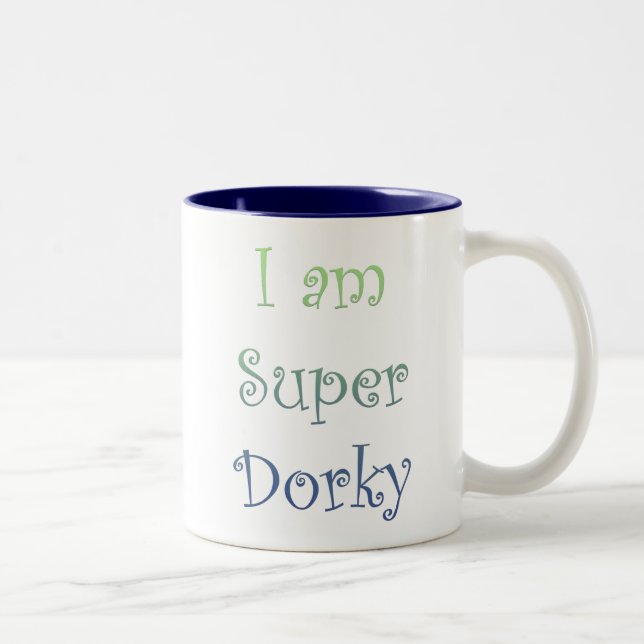 Taza Bicolor Soy Dorky estupendo (Derecha)