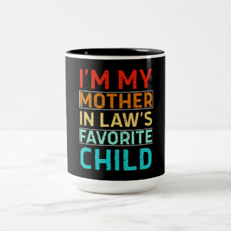 Taza Bicolor soy el hijo favorito de mi suegra, Padre Divertido