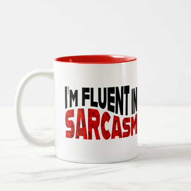 Taza Bicolor Soy fluido en sarcasmo (Izquierda)