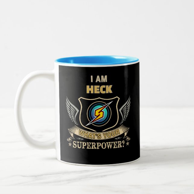 Taza Bicolor Soy HECK ¿Cuál es tu superpoder (Izquierda)