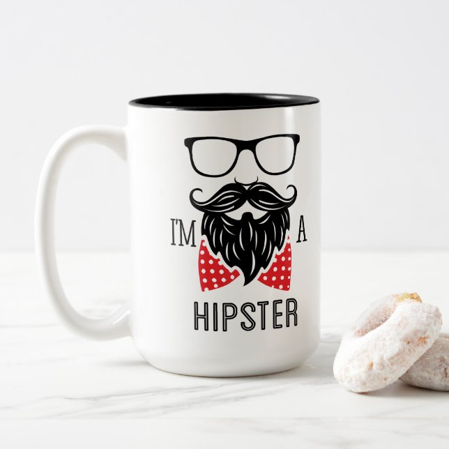 Taza Bicolor Soy Hipster (Con donut)