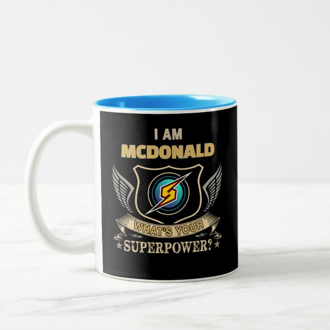 Taza Bicolor Soy MCDONALD ¿Cuál es tu superpoder (Izquierda)